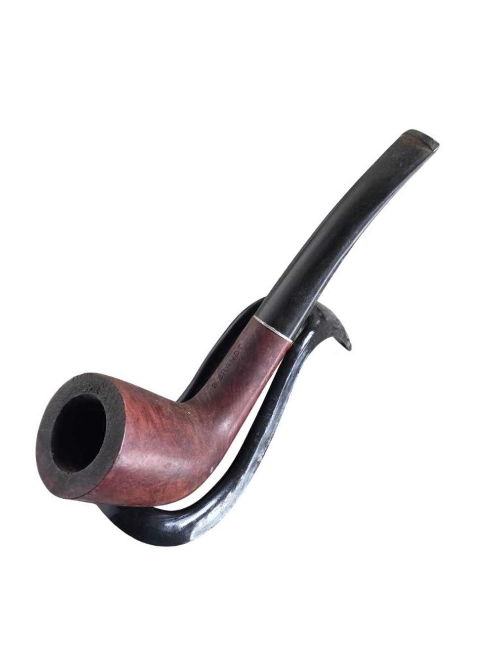 S. Brandt Tobacco Imported Briar Billiard Smoking Stem Pipe